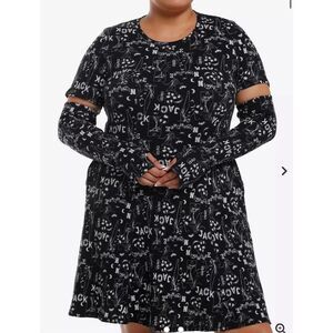 Her Universe The Nightmare Before Christmas Arm Warmer Thermal Dress Plus Size 1